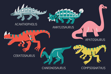 Dinosaur illustration for website, application, printing, document, poster design, etc.