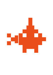 Obraz premium Pescado de frente figura (pixels)