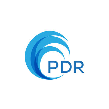 PDR letter logo. PDR blue image on white background. PDR Monogram logo design for entrepreneur and business. PDR best icon.
