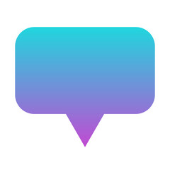 Naklejka premium gradient speech bubble 