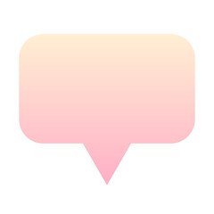 Naklejka premium gradient speech bubble 