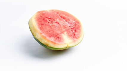 fresh cut watermelon on white background