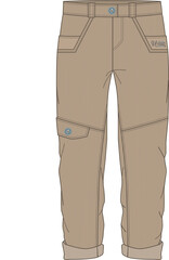  Cord trousers. Corduroy trousers Technical drawing fashion. Pant