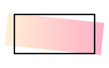 Fototapeta premium gradient text box with frame 