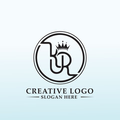 Luxurious branding Design letter KR logo