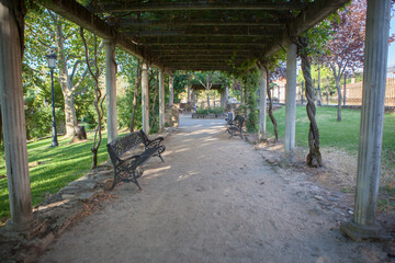 Fototapeta na wymiar El Ejido Park, Losar de la Vera, Spain