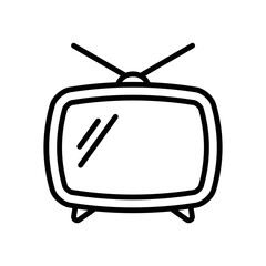 television icon vector design template in white background