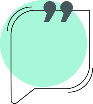 Green Quote bubbles, Quote frames templates. Text in brackets, citation empty speech bubbles, Textbox isolated, PNG file.	
