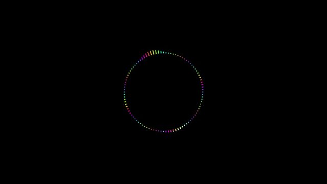 Audio music waves Circle Frame. Music waves oscillate. Digital Sound wave or frequency Frame.	Sound waves oscillation.