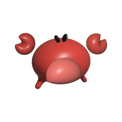 crab illustration 3d render - seafood