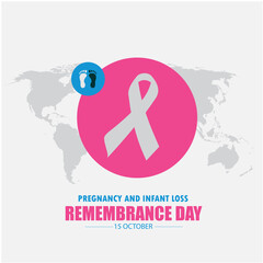 Vector Pregnancy and Infant Loss Remembrance Day. Simple and elegant design