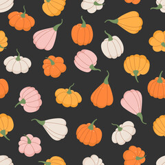 Autumn background with pumpkins
