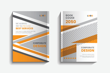 Modern and creative professional business corporate book cover design template in a4