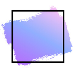 gradient brush stroke square frame
