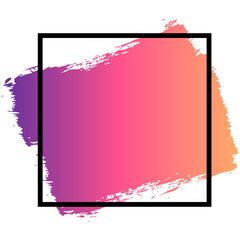 gradient brush stroke square frame
