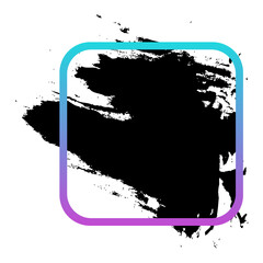 Fototapeta premium brush stroke square frame 
