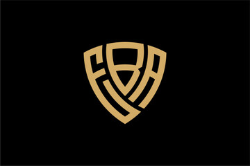EBA creative letter shield logo design vector icon illustration