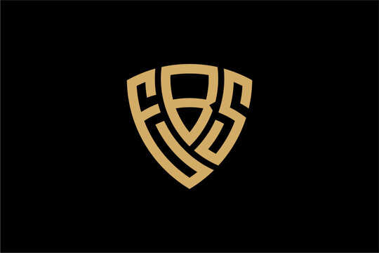 EBS creative letter shield logo design vector icon illustration
