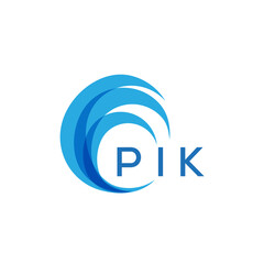 PIK letter logo. PIK blue image on white background. PIK Monogram logo design for entrepreneur and business. PIK best icon.
 - obrazy, fototapety, plakaty