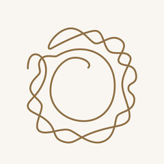 Sun continuous line art. One line sketch sunny summer outline vector