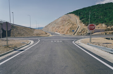 Expressway on the Peljesac peninsula under construction