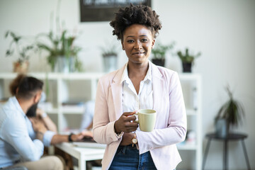 Portrait of black female businesswoman.