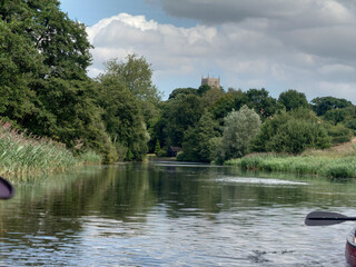 calm river on the norfolk broards