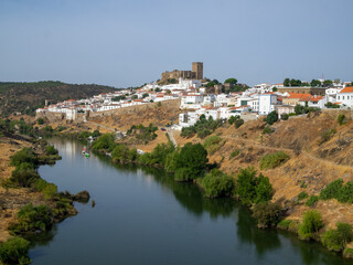 Fototapeta na wymiar Mertola on by Guadiana River