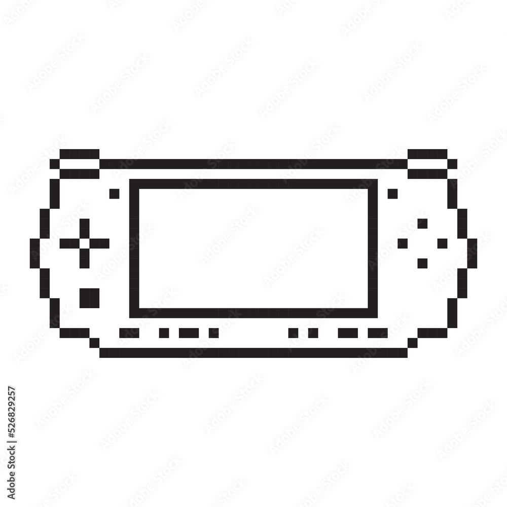 Wall mural Video game controller vector illustration Gamepad sign Pixel art style