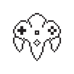 Video game controller vector illustration Gamepad sign Pixel art style