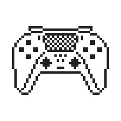 Video game controller vector illustration Gamepad sign Pixel art style © Darcraft