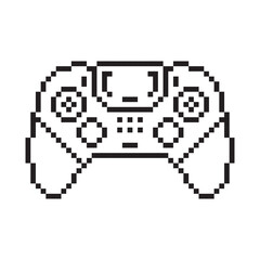 Video game controller vector illustration Gamepad sign Pixel art style © Darcraft