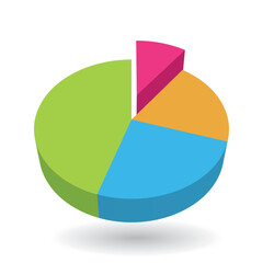 Obraz premium Colorful pie chart design element