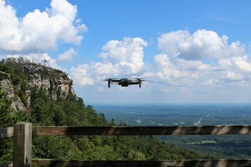 Fototapeta na wymiar drone flying in sky