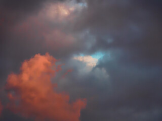 Naklejka na ściany i meble cloudy colorful vivid sky 1
