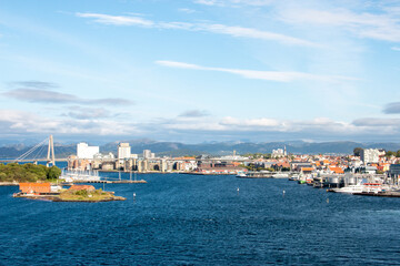 Naklejka premium Islands Grasholmen, Sølyst, Natvigs Minde, Majoren in Stavanger in Rogaland in Norway (Norwegen, Norge or Noreg)