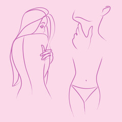 female body line natural beauty intimate hygiene