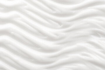 Fototapeta na wymiar Texture of white cosmetic cream. Moisturizing cream background for dry skin care