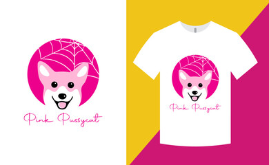 Cat t-shirt design template