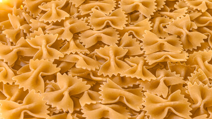 Dry Italian pasta background healthy food photo