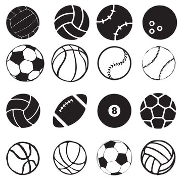 set of sport balls