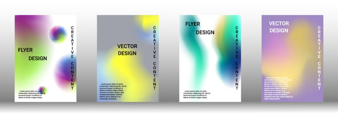 Fototapeta premium Artistic covers design. Creative fluid colors backgrounds. Set of abstract covers