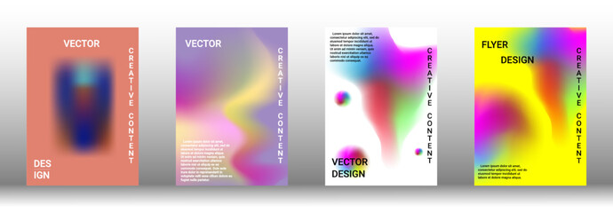 Artistic covers design. Creative fluid colors backgrounds. Set of abstract covers