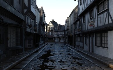 Fototapeta premium Victorian Town Street
