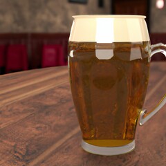 Pint of Beer in a British Pub