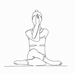 yoga cow head pose
