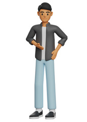 3D Man posing presentation
