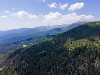Fototapeta na wymiar Aerial view of Pirin Mountain near Begovitsa hut, Bulgaria