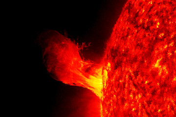 Flashes, storms on the Sun. Elements of this image furnished by NASA