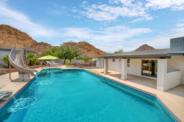 swimming pool in the desert